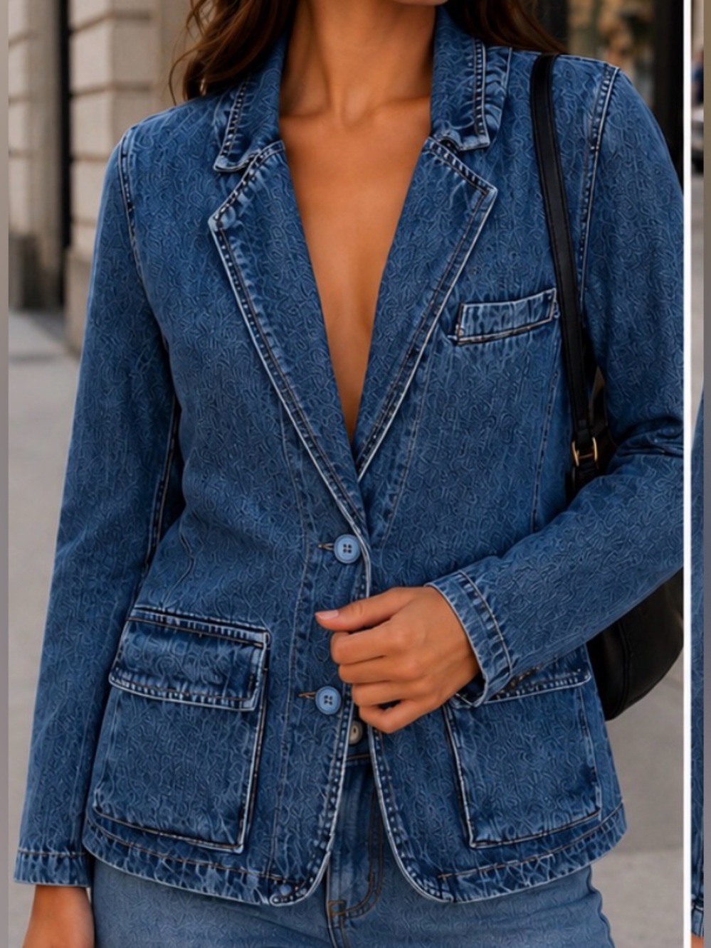 Lucky Brand- NWOT  Denim Blazer Jacket Size XS